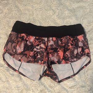 Lululemon Athletica Black and Pink Athletic Shorts
